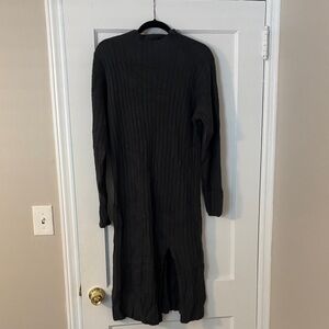 Aerie Charcoal Ribbed Midi Dress